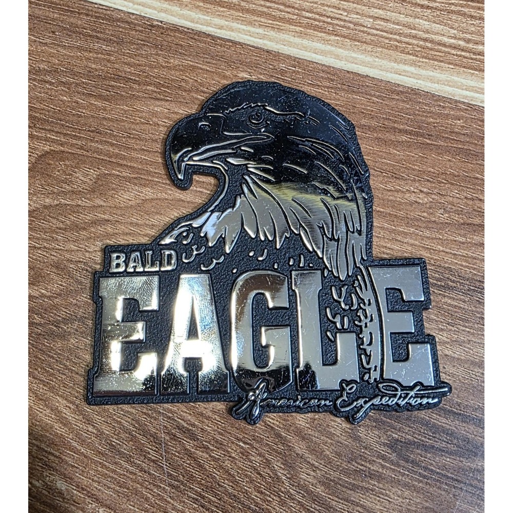 American Expedition Bald Eagle Metal Car Emblem Badge Decal Black Chrome Truck
